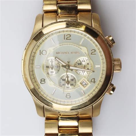 michael kors runway watch leather band|michael kors oversized runway watch.